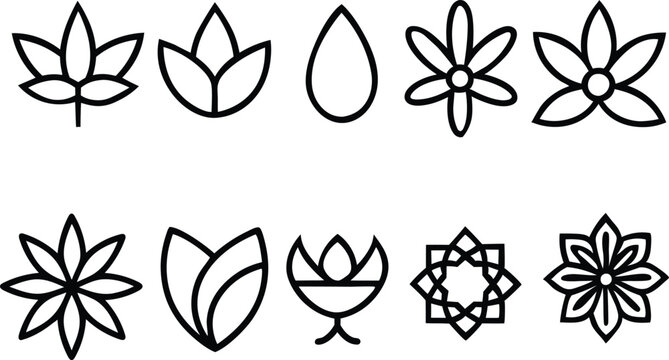 flowers icon set vector illustration