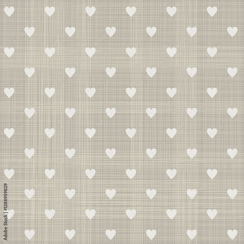 Poster Abstract retro seamless pattern with hand drawn hearts. Abstract polka dot background. vector textures. Design for print, voucher, decor, package, banner, card, wallpaper, textile