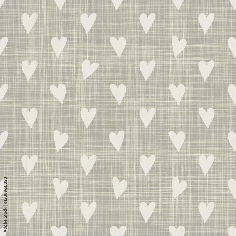 Poster abstract retro seamless pattern with hand drawn hearts. abstract polka dot background. vector textur