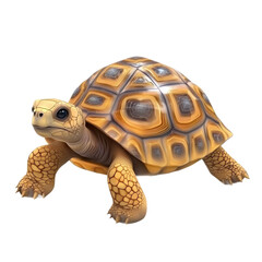 Fototapeta premium 3D vector icon of Star tortoise isolated on transparency background