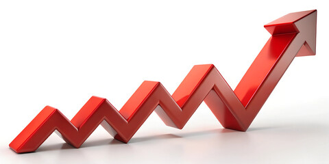 business graph with arrow