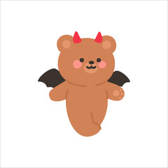 Devil Bear Walking with a Playful Stride