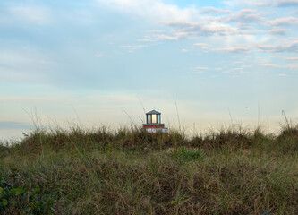 Lighthouse in south Miami Beach at sunset