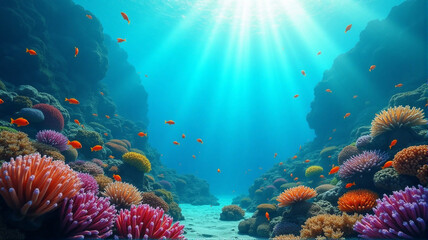 Naklejka premium coral reef