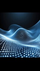 Abstract blue digital wave background.  Website, technology, design, innovation