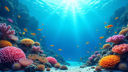 coral reef and fishes