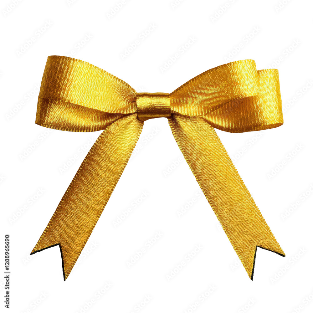 Poster gold bow on a black background with a simple elegant design suitable for various occasions isolated 