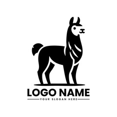 Llama Vector Logo | Cute Andean Animal Illustration | Stylish Alpaca Emblem Design