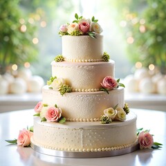 Elegant Four-Tier Wedding Cake