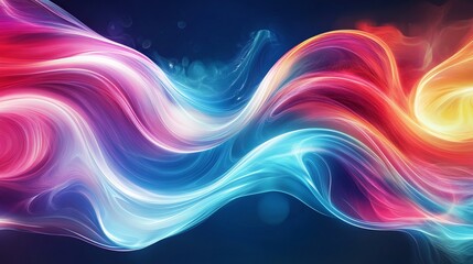 Obraz premium Vibrant abstract background with flowing waves. 