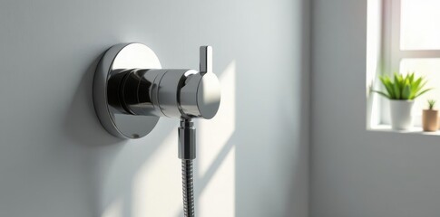 Shower valve and handle combo for modern bathroom, wall-mount, valve, bathroom