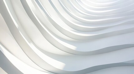 White curved abstract layers, modern minimal background concept