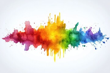 Rainbow watercolor splash background design