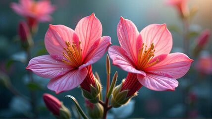 Fototapeta premium red and yellow flower