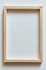 Fototapeta premium Cadre Photo. White Wooden Photo Frame Isolated on Background