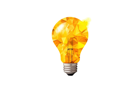 Isolated Abstract Light Bulb - Powered by Adobe