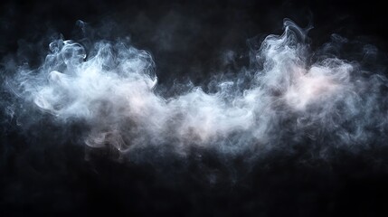 Fototapeta premium Ethereal smoke swirls dark backdrop design