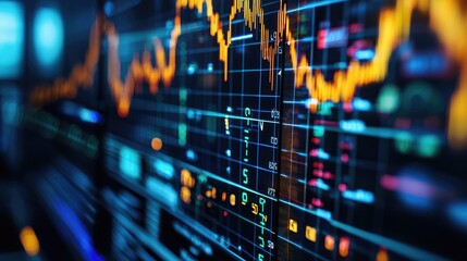Abstract Graphical Representation of Financial Market Data Trends