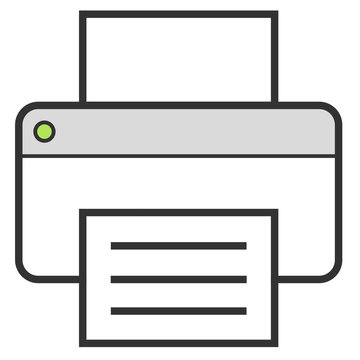 recommend clip art: white printing icon