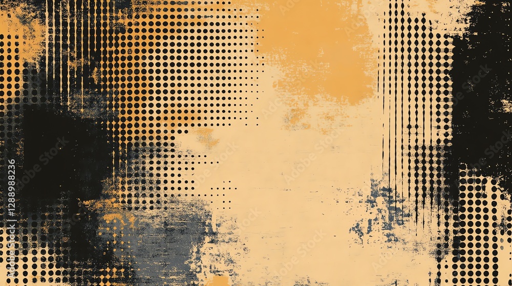 Aufkleber abstract grunge texture with dots and blocks for modern background