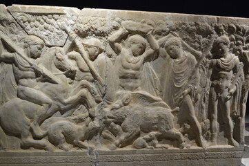 Sicilia, Agrigento, cattedrale di San Gerlando il sarcofago di Ippolito e Fedra
