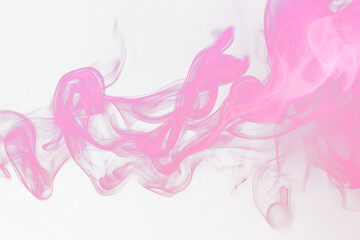 Fototapeta premium Abstract pink smoke swirls on Transparent background.