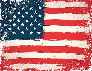 Fototapeta premium american flag grunge texture background for american independence day 4th of july