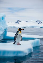 Fototapeta premium penguin in antarctica