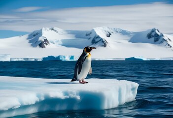penguin on ice