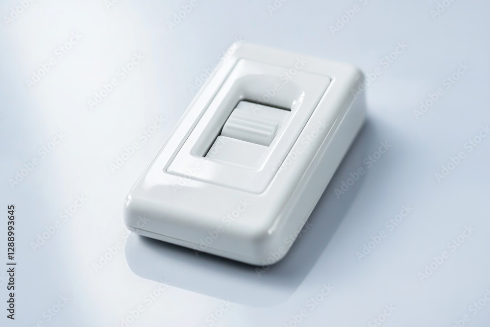 Aufkleber A close-up shot of a white toggle switch on a table, often used as a symbol for simplicity and clarity
