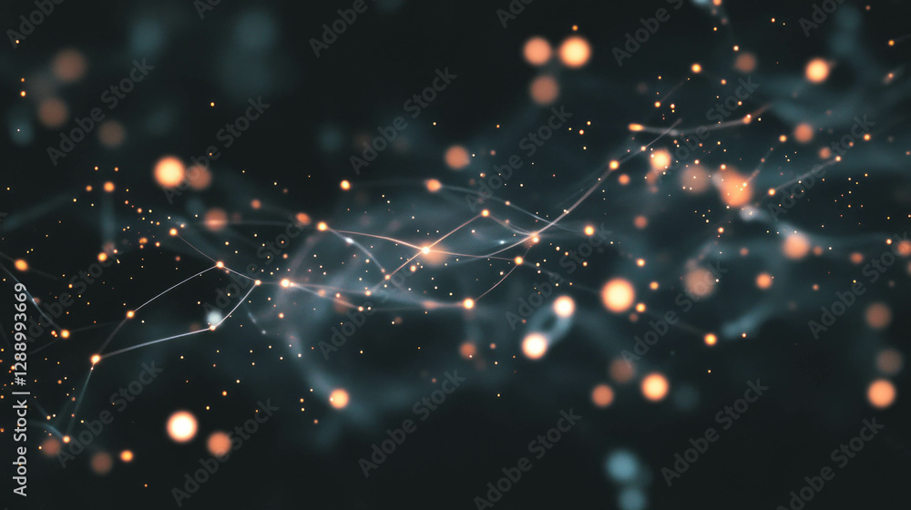 Aufkleber Cosmic strings and abstract patterns for futuristic design and technology themes