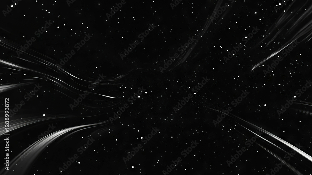 Aufkleber Cosmic abstract background with dark matter and distorted light effects