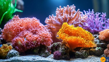 Fototapeta premium Colorful Coral Reef Aquarium