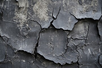 Cracked, dark gray mud surface texture