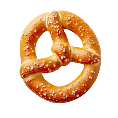 Delicious pretzel on a transparent background food photography studio close-up