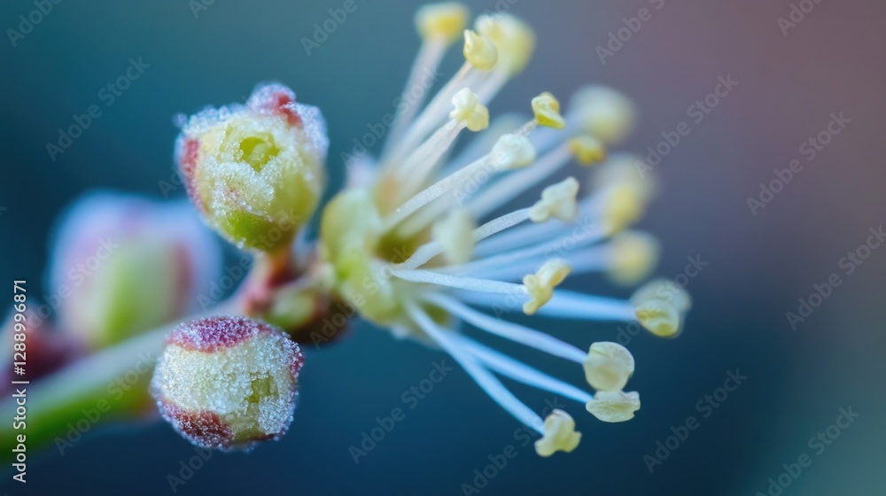 Aufkleber a detailed view of a single flower with blurred surroundings