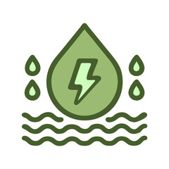 Renewable resources hydropower icon