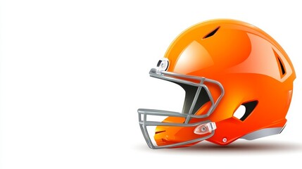 Fototapeta premium Sleek modern football helmet isolated on white, focus on safety and design closeup