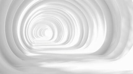 Obraz premium Minimalist White Tunnel with Soft Light