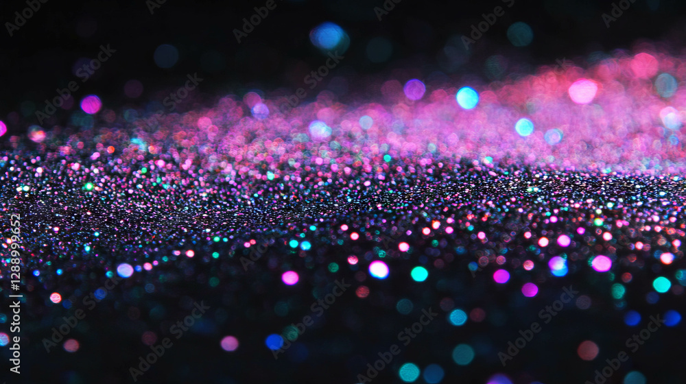 Poster enchanting glitter backdrop with vibrant sparkling light reflections