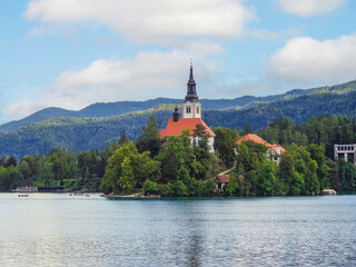 Pilgrimage church at Bled Island