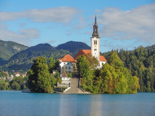 Pilgrimage church at Bled Island