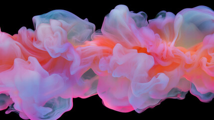 Obraz premium Abstract flowing ink in water with vibrant colors for creative designs