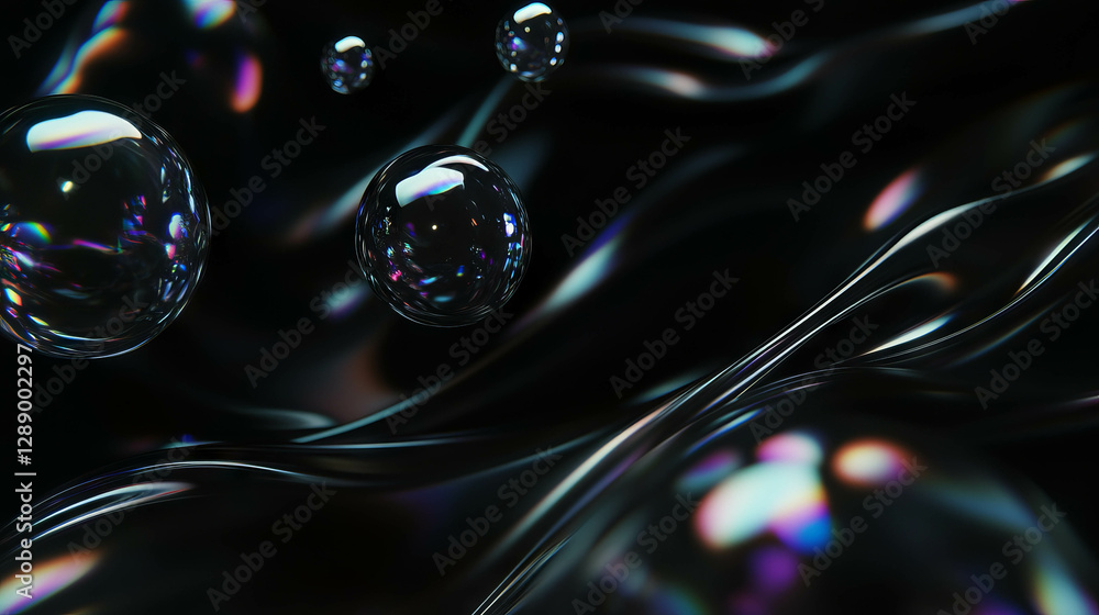 Poster enchanting background with drifting light orbs and soft glowing spheres for creative design