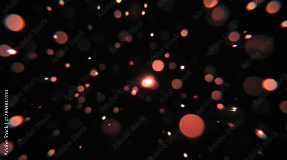 Poster ethereal background of drifting light particles for design and decoration