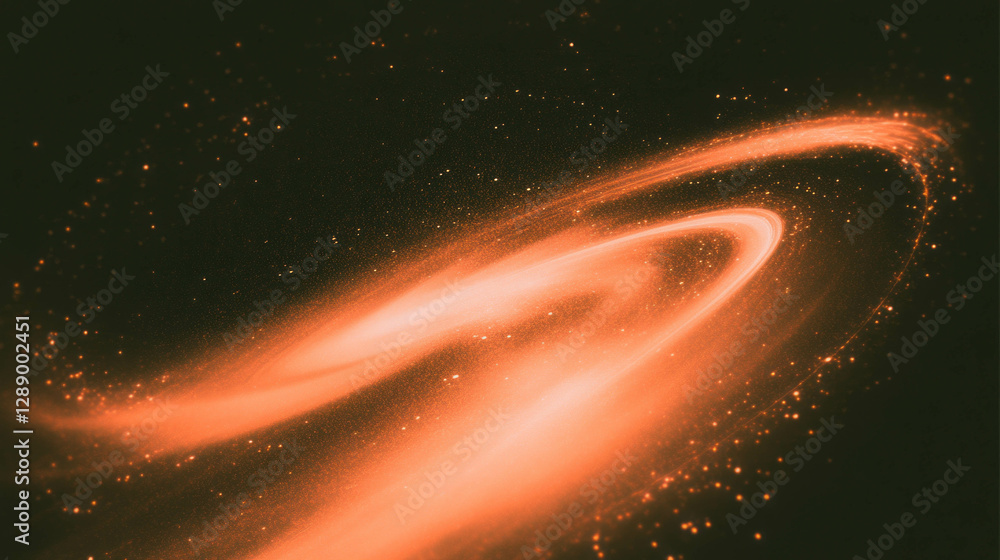 Aufkleber mesmerizing cosmic swirl of drifting light particles in space