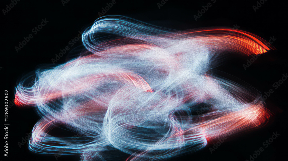 Poster abstract light trails and motion blur for dynamic modern art design