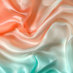 Obraz premium Clean gradient background in soft coral and light teal hues