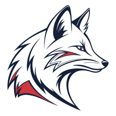fox head logo vector template business logo concept
