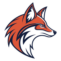 Obraz premium fox head logo vector template business logo concept